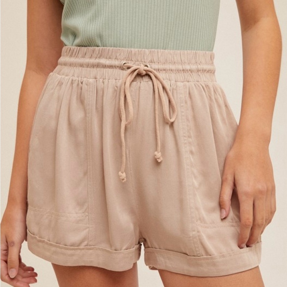 NWT Women's Tan Drawstring Shorts
